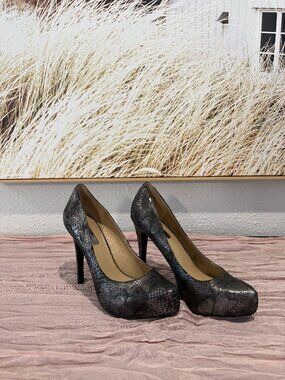 BCBG Parade Snake Platform Stiletto Heel Pumps